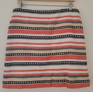 LOFT Size 6 Striped Women's Shift Skirt